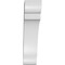 Ekena Millwork 6-in. W x 20-in. D x 26-in. H Olympic Architectural Grade PVC Knee Brace BRCP06X20X26OLY - alternate 6
